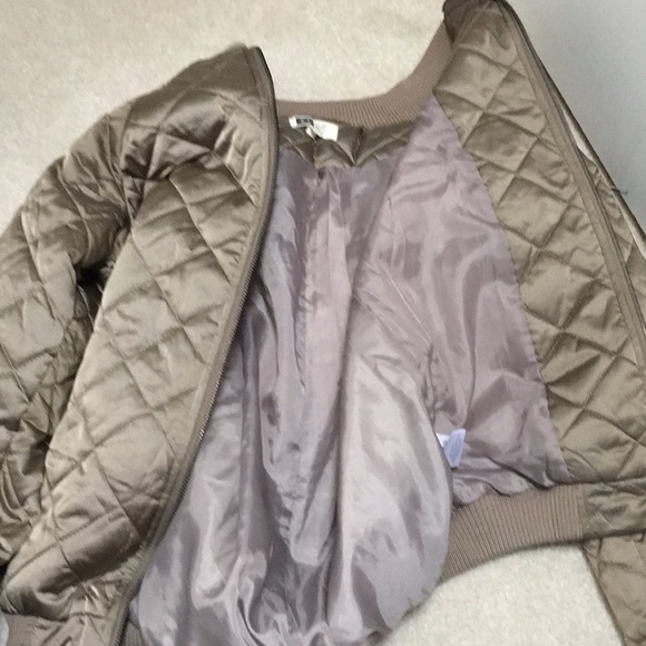 LIRA gold brown bomber jacket Sz S fall weather - Picture 5 of 5